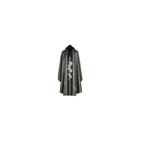 Chasuble noire + ornement argenté (55A)